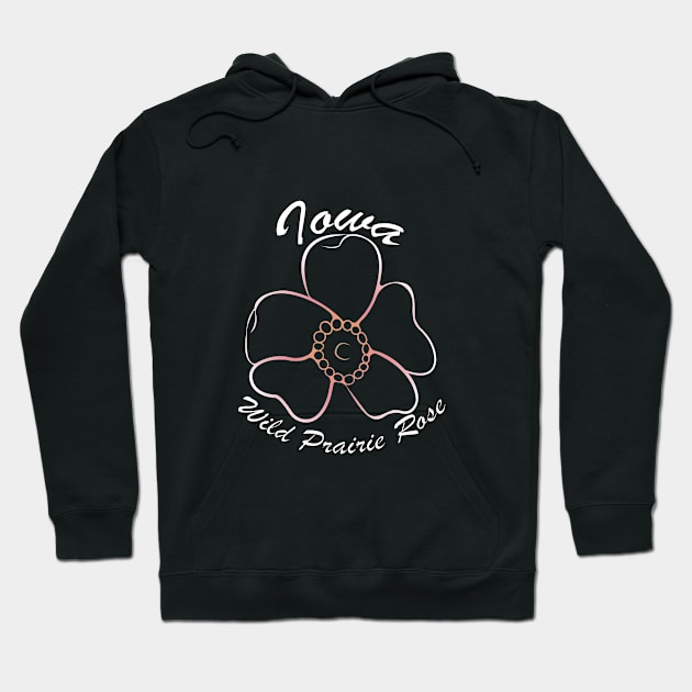 Iowa - Wild Prairie Rose Hoodie by Noir Fox